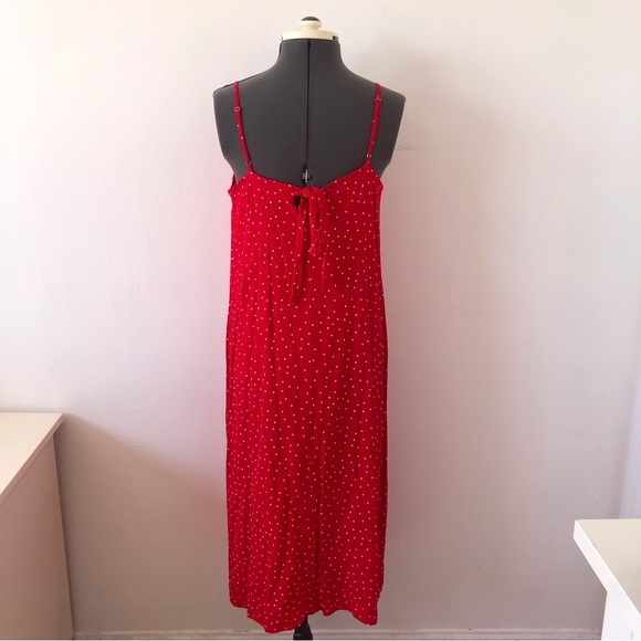 GAP red polka dot midi dress sz XS - Picture 7 of 10
